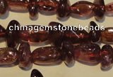 CGA489 15.5 inches 4*8mm – 4*10mm nuggets natural red garnet beads