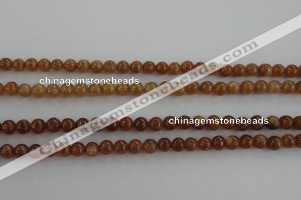 CGA501 15.5 inches 4mm round A grade yellow red garnet beads