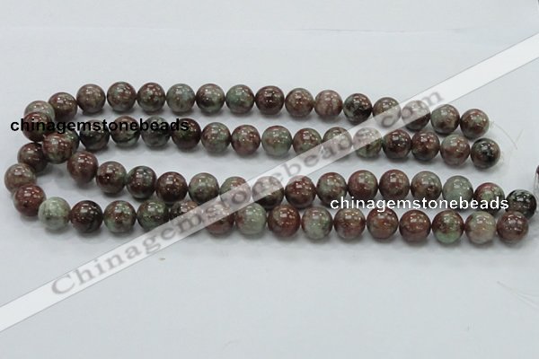 CGA51 15.5 inches 12mm round red green garnet gemstone beads