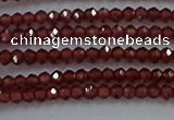 CGA515 15.5 inches 2*2.5mm faceted rondelle red garnet beads