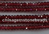 CGA516 15.5 inches 1.5*2.5mm faceted rondelle red garnet beads