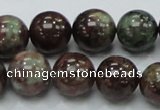 CGA52 15.5 inches 14mm round red green garnet gemstone beads