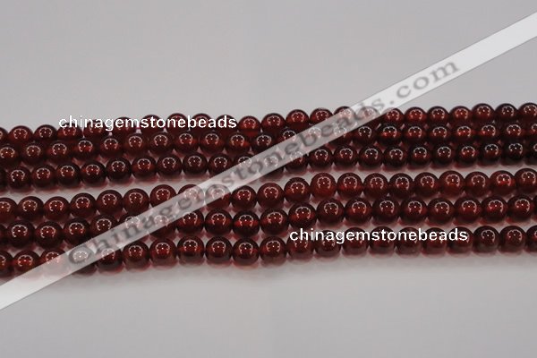 CGA608 15.5 inches 7mm AA grade round natural orange garnet beads