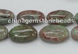 CGA66 15.5 inches 15*20mm oval red green garnet gemstone beads