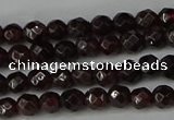 CGA661 15.5 inches 4mm faceted round red garnet beads wholesale