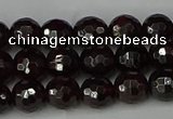 CGA662 15.5 inches 6mm faceted round red garnet beads wholesale