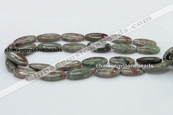 CGA69 15.5 inches 15*30mm horse eye red green garnet gemstone beads