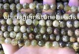 CGA706 15.5 inches 8mm faceted round green garnet beads