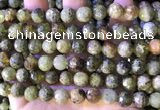 CGA707 15.5 inches 10mm faceted round green garnet beads