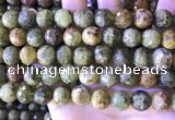 CGA708 15.5 inches 12mm faceted round green garnet beads