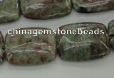 CGA78 15.5 inches 18*25mm rectangle red green garnet gemstone beads
