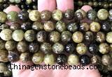 CGA863 15 inches 10mm round green garnet beads wholesale