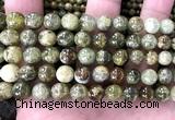 CGA868 15 inches 10mm round green garnet gemstone beads