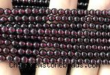 CGA871 15 inches 4mm round red garnet beads wholesale