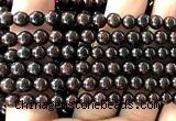 CGA873 15 inches 8mm round red garnet beads wholesale