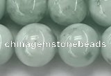 CGA904 15.5 inches 12mm round green angel skin gemstone beads