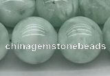 CGA905 15.5 inches 14mm round green angel skin gemstone beads