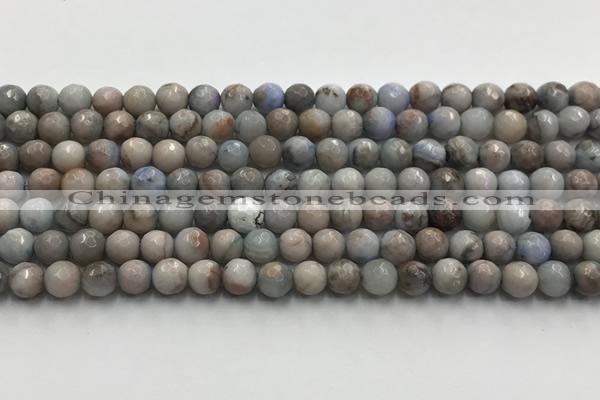 CGA920 15.5 inches 6mm faceted round blue angel skin beads wholesale