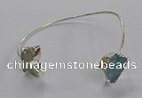 CGB1022 13*18mm - 15*20mm freeform & butterfly druzy agate bangles