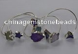 CGB1026 10*12mm - 18*25mm freeform druzy agate bangles