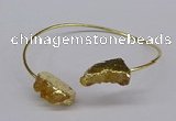 CGB1031 8*18mm - 10*20mm freeform druzy agate bangles