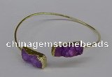 CGB1032 8*18mm - 10*20mm freeform druzy agate bangles