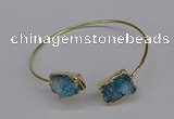 CGB1034 8*18mm - 10*20mm freeform druzy agate bangles