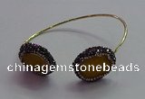 CGB1501 18*25mm - 20*28mm freeform druzy agate bangles wholesale