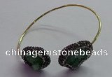 CGB1505 18*25mm - 20*28mm freeform druzy agate bangles wholesale