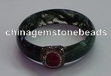 CGB1524 Outer diameter 65mm fashion moss agate & chalcedony bangles