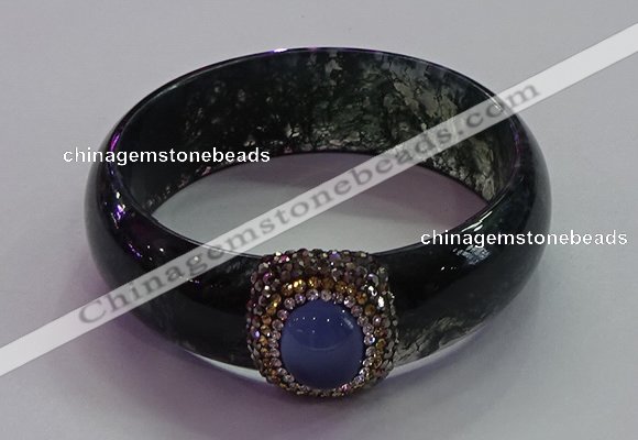 CGB1525 Outer diameter 65mm fashion moss agate & chalcedony bangles