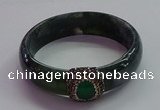 CGB1526 Outer diameter 65mm fashion moss agate & chalcedony bangles