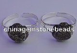 CGB2010 30mm flower druzy agate gemstone bangles wholesale