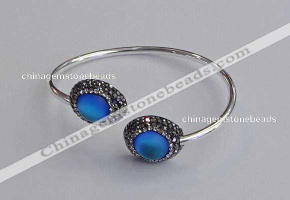 CGB2051 15*20mm oval glass bangles wholesale