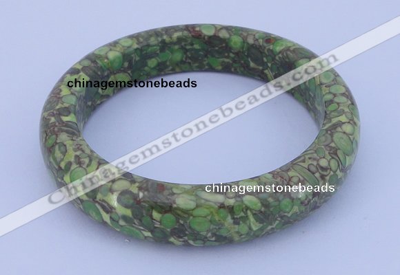 CGB208 Inner diameter 60mm fashion flower turquoise gemstone bangle