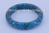 CGB209 Inner diameter 60mm fashion flower turquoise gemstone bangle