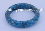 CGB209 Inner diameter 60mm fashion flower turquoise gemstone bangle