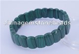 CGB224 7 inches 8*12mm rectangle natural malachite gemstone bracelets