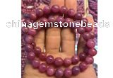 CGB2501 7.5 inches 7mm round ruby gemstone beaded bracelets