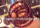 CGB2511 7.5 inches 7mm round ruby zoisite beaded bracelets