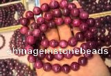 CGB2514 7.5 inches 11mm round ruby zoisite beaded bracelets