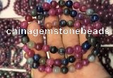 CGB2516 7.5 inches 7.5mm - 7.8mm round ruby sapphire beaded bracelets