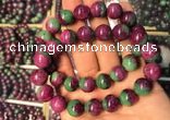 CGB2523 7.5 inches 12mm round ruby zoisite beaded bracelets