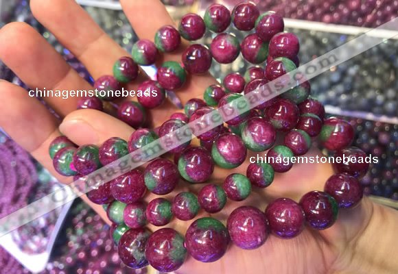 CGB2527 7.5 inches 9mm round ruby zoisite beaded bracelets