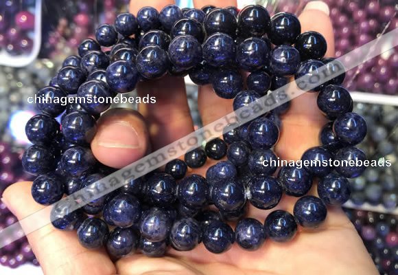 CGB2534 7.5 inches 8mm round sapphire gemstone beaded bracelets