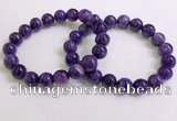 CGB2553 7.5 inches 10mm round charoite gemstone beaded bracelets