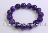 CGB2555 7.5 inches 14mm round charoite gemstone beaded bracelets