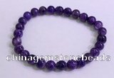 CGB2560 7.5 inches 7mm round charoite gemstone beaded bracelets