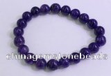 CGB2562 7.5 inches 9mm round charoite gemstone beaded bracelets