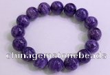 CGB2574 7.5 inches 13mm round charoite gemstone beaded bracelets